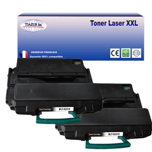 T3AZUR- Lot de 2 Toners génériques Samsung MLT-D201L (MLT-D201L/MLT-D201S/SU870A/SU878A)