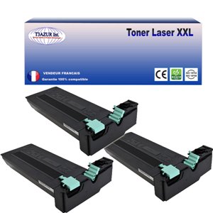 T3AZUR - Lot de 3 Toners génériques Samsung SCX6555N/ SCX6545N (SCX-D6555A)