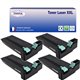 T3AZUR - Lot de 4 Toners génériques Samsung SCX6555N/ SCX6545N (SCX-D6555A)