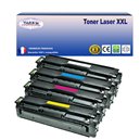 T3AZUR - Lot de 4 Toners génériques  Samsung CLT-K505L, CLT-C505L, CLT-M505L, CLT-Y505L