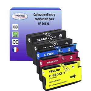 T3AZUR - Lot de 5 Cartouches compatibles HP 963XL