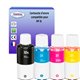 T3AZUR - Lot de 4 bouteilles encres compatibles pour HP 32XL / 31XL