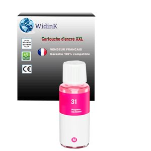 Bouteille encre compatible avec HP 31 pour HP Smart Tank Plus 570 Wireless - Magenta - 70ml