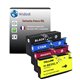 T3AZUR - Lot de 4 Cartouches compatibles HP 963XL