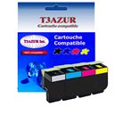 Lot de 4 Toners Laser génériques Lexmark CS417/ CX417/ CS517/ CX517
