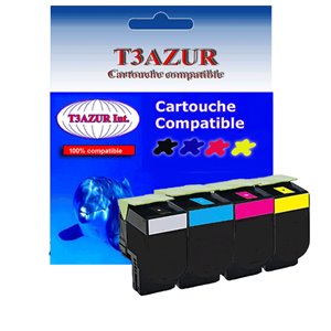 Lot de 4 Toners Laser génériques Lexmark CS417/ CX417/ CS517/ CX517 Lot de 4 Toners Laser génériques Lexmark CS417/ CX417/ CS517/ CX517