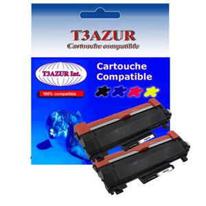 2 Pack TN-2420 TN2410 Toner Compatible Brother TN2420 TN-2410 [avec Puce] Cartouches de Toner pour DCP-l2510D DCP-l2530DW