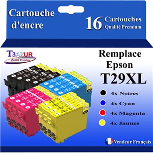 16 cartouches d'encre compatibles 29XL pour Epson Expression Home XP-335 +10f PPA6 16 cartouches d'encre compatibles 29XL pour Epson Expression Home XP-335 +10f PPA6