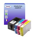 T3AZUR - Lot de 4 Cartouches compatibles pour HP 920XL 