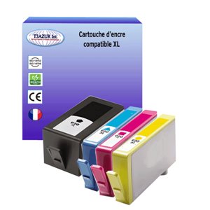 T3AZUR - Lot de 4 Cartouches compatibles pour HP 920XL 