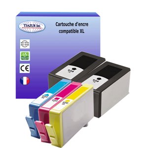 T3AZUR - Lot de 5 Cartouches compatibles pour HP 920XL 