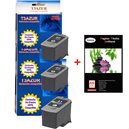 2+1 Cartouches Compatibles Canon PG40 / CL41 / PG-40 / CL-41 + Pack de 20 papiers photos A6 Brillant 230gr