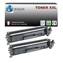 T3AZUR - Lot de 2 Toners génériques HP CF217A (17A) Noir 