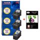 2+1 Cartouches Compatibles Canon PG540 / CL541 / PG-540 / CL-541 XL + Pack de 20 papiers photos A6 Brillant 230gr