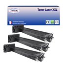 T3AZUR - Lot de 3  Toners génériques  HP CF256A (56A)  Noir 