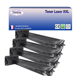 T3AZUR - Lot de 4  Toners génériques  HP CF256A (56A)  Noir 