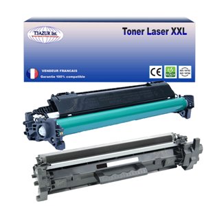 T3AZUR - Kit Tambour + Toner compatibles avec HP CF232A + CF294A