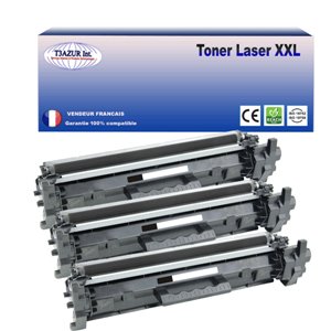 T3AZUR - Lot de 3 Toners compatibles avec HP CF294A (94A) Noir