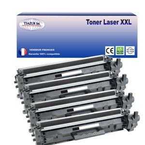 T3AZUR - Lot de 4 Toners compatibles avec HP CF294A (94A) Noir