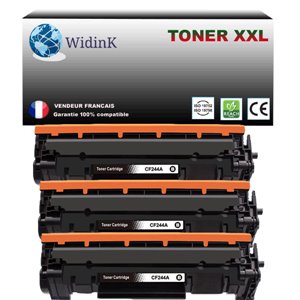 3 Toner compatibles avec HP LaserJet Pro MFP-M28a, MFP-M28w, CF244A (44A)  Noir  3 Toner compatibles avec HP LaserJet Pro MFP-M28a, MFP-M28w, CF244A (44A)  Noir
