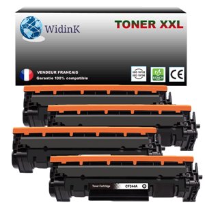 4 Toner compatibles avec HP LaserJet Pro M15a, M15w, CF244A (44A)  Noir 