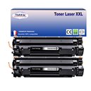 T3AZUR - Lot de 2 Toners génériques HP CE285A/ CE278A/ CB435A/ CB436A
