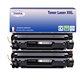 T3AZUR - Lot de 2 Toners génériques HP CE285A/ CE278A/ CB435A/ CB436A