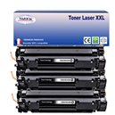 T3AZUR - Lot de 3 Toners génériques HP CE285A/ CE278A/ CB435A/ CB436A