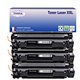 T3AZUR - Lot de 3 Toners génériques HP CE285A/ CE278A/ CB435A/ CB436A