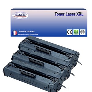T3AZUR - Lot de 3 Toners génériques HP C4092A (92A) - 2 500p