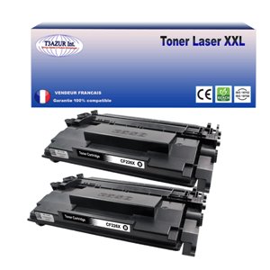 T3AZUR - Lot de 2 Toners génériques HP CF226X (26X) - 9 200p