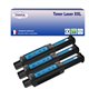 T3AZUR - Lot de 3 Toners génériques HP W1143A (143A) Noir - 2 500p