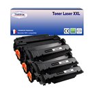 T3AZUR - Lot de 3 Toners génériques HP CE255A (55A) - 6 000p