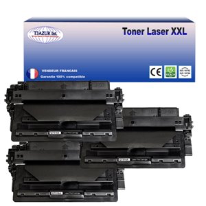 T3AZUR - Lot de 3 Toners génériques HP Q7516A (16A) - 12 000p