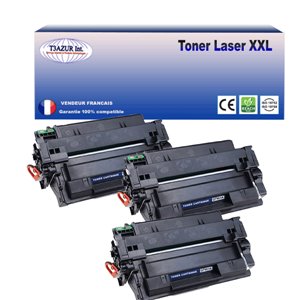 T3AZUR - Lot de 3 Toners génériques HP Q7551A (51A) - 6 500p
