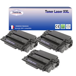 T3AZUR -Lot de 3 Toners génériques HP Q7551X (51X) - 13 000p