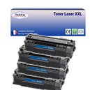 T3AZUR- Lot de 4 Toners génériques HP Q7553A/Q5949A (53A/49A) - 3 000p