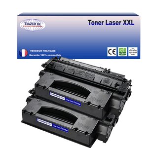 T3AZUR - Lot de 2  Toner  générique HP Q7553X/Q5949X (53X/49X) - 7 000p