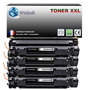 4 Toners compatibles avec HP LaserJet P1005, P1006, CB435A