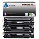 3 Toners compatibles avec  HP CE285A/ CE278A/ CB435A/ CB436A