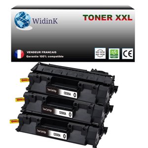 3 Toners compatibles avec HP LaserJet P2030, P2035, P2035N,CE505A - 2 300p