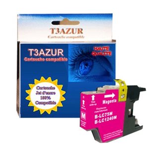 T3AZUR- Cartouche compatible pour Brother LC1240 XL Magenta