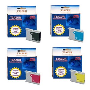 Lot de 4 Cartouches compatibles Brother DCP330C / DCP330CN / DCP350C / DCP 330C / DCP 330CN / DCP 350C