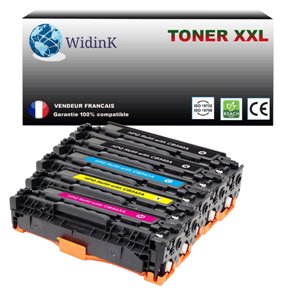 5 Toners compatibles avec HP CB540/ CB541 / CB542A  / CB543A