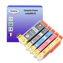 T3AZUR - Lot de 5 Cartouches compatibles pour Epson T2621 /T2631 / T2632 / T2633 / T2634 XL