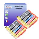 T3AZUR - Lot de 10 Cartouches compatibles Epson T2621 /T2631 / T2632 / T2633 / T2634 XL