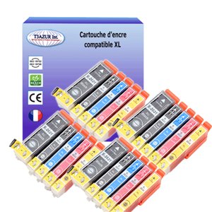 T3AZUR - Lot de 20 Cartouches compatibles Epson T2621 /T2631 / T2632 / T2633 / T2634 XL