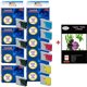 Lot de 10 Cartouches compatibles Brother LC1000 / LC970 / LC 1000 / LC 970 XL + Pack de 20 papiers photos A6 Brillant 230gr