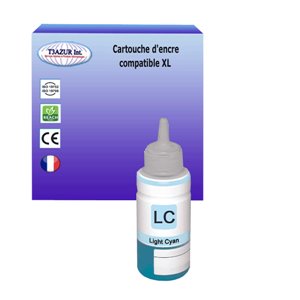 T3AZUR - Bouteille d'Encre compatible Epson T6735 (C13T67354A)  - Light Cyan 70ml