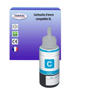 T3AZUR - Encre compatible Epson T6642 (C13T664240)  - Cyan 70ml